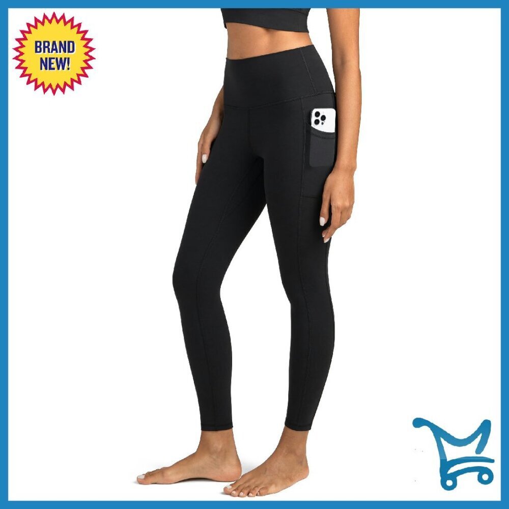 High Waisted Yoga Pants 7/8 Length Leggings with Side Pockets